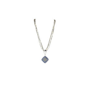 Women's WHBM Silver and Blue Layered Necklace One Size